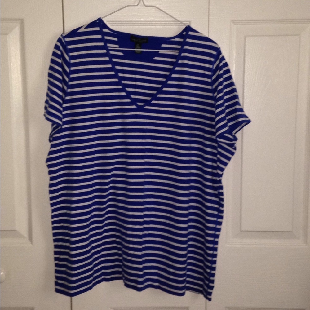 LAUREN RALPH LAUREN: a blue striped 👚